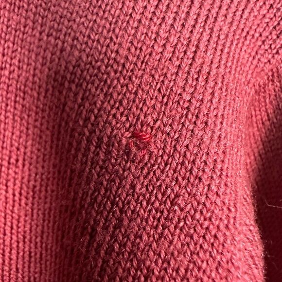 Pendleton Merino wool Turtleneck Sweater Womens Large Burgundy - Picture 6 of 6